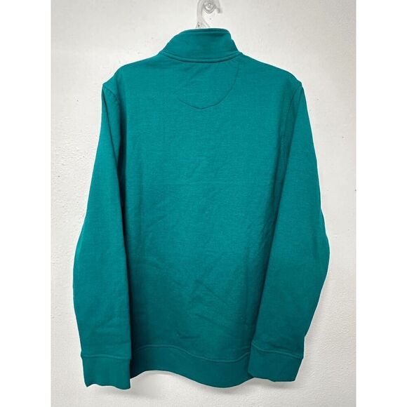 Club Room Men's Stretch Quarter-Zip Fleece Sweatshirt - Marine Green M - Picture 3 of 5